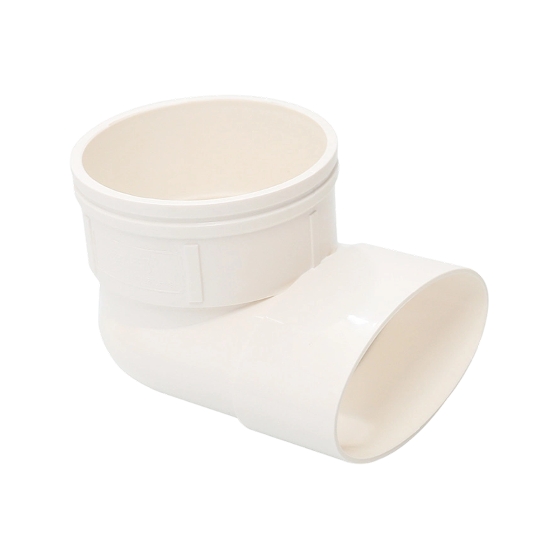 ПВХ круглое-плоское редукционное колено