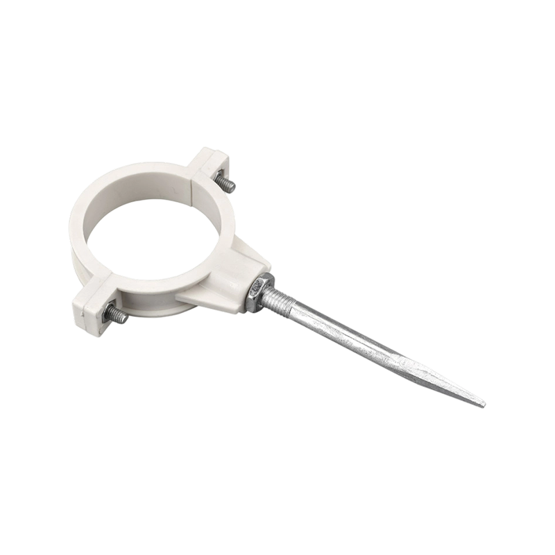 Хомут для труб с заостренным винтом из ПВХ